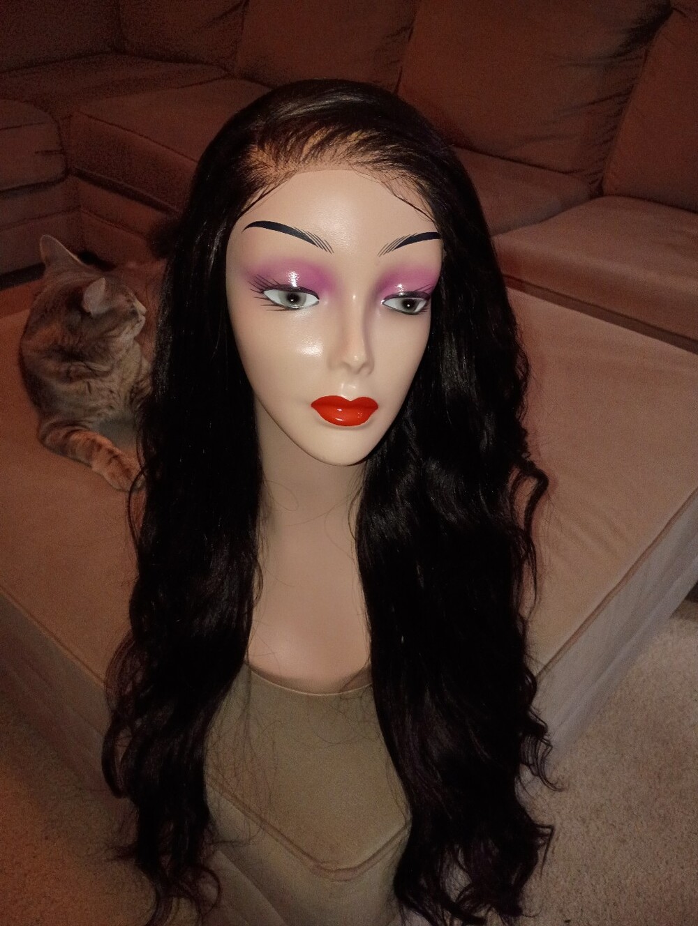 Long Black Wavy Lace Front Wig